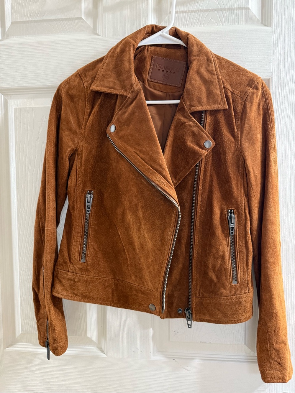 Blank NYC Women's Suede Moto Jacket - Brown